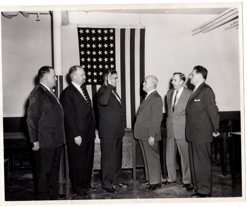 1 black and white photograph 8x10 mayor and council swearing in pictured six public officials undated.jpg