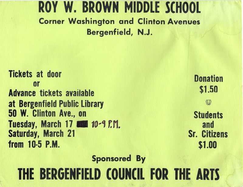 Jersey City State College Jazz Ensemble poster sponsored by Bergenfield Council for the Arts Mar 22 1981 p2.jpg