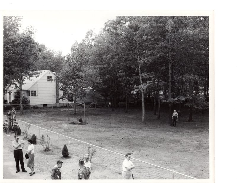 1 black and white photograph 8 x 10 dedication of restoration project slave cemetery May 17 1964.jpg