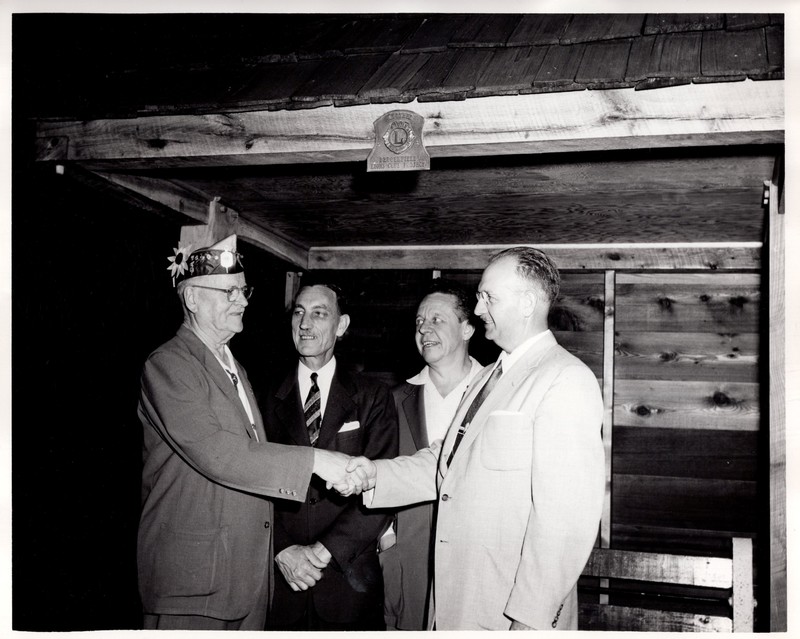 1 black and white photograph 8 x10 Presentation of Bus Shelter 1955.jpg