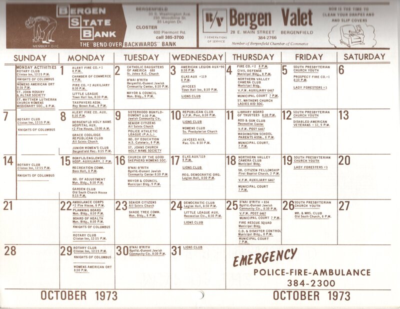 Bergenfield Report and Calendar 1973 October 2.jpg