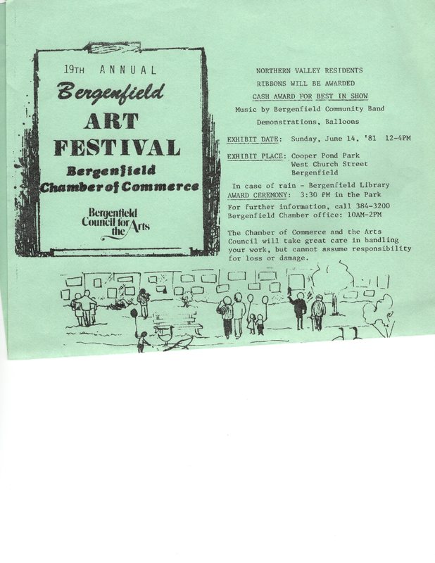 19th Annual Bergenfield Art Exhibition application June 14 1981 p1.jpg