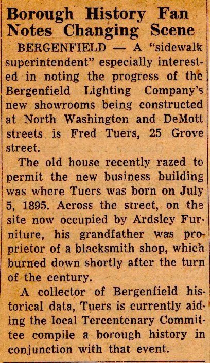 Newspaper Clipping Times Review November 1 1962 Borough History Fan Notes Changing Scene.jpg