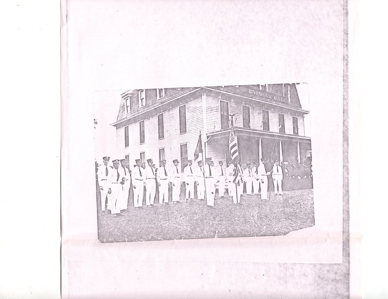 1 copy of fire company photo attached to document forming Bergenfield Fire Company with signature of company members, June 6, 1917.jpg