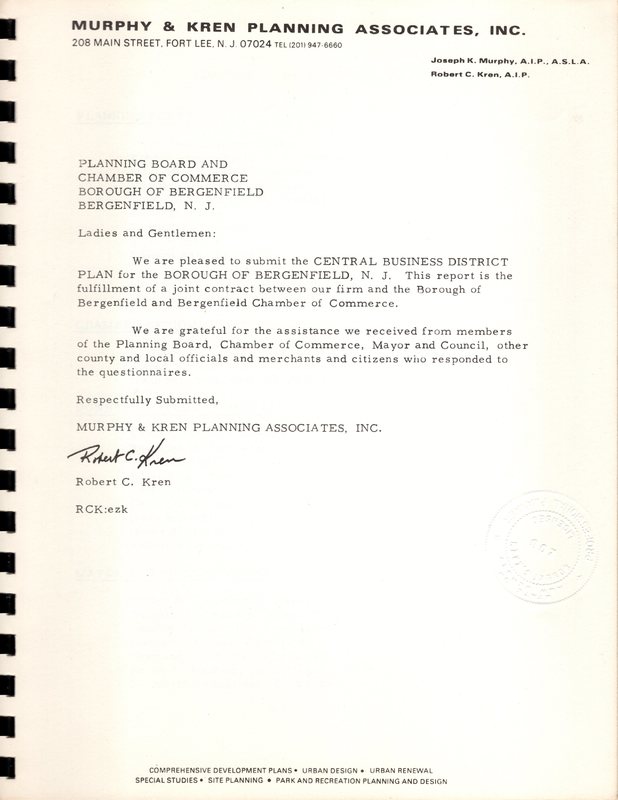Central Business District Plan Borough of Bergenfield New Jersey Murphy and Kren Planning Associates Inc July 1972 3.jpg