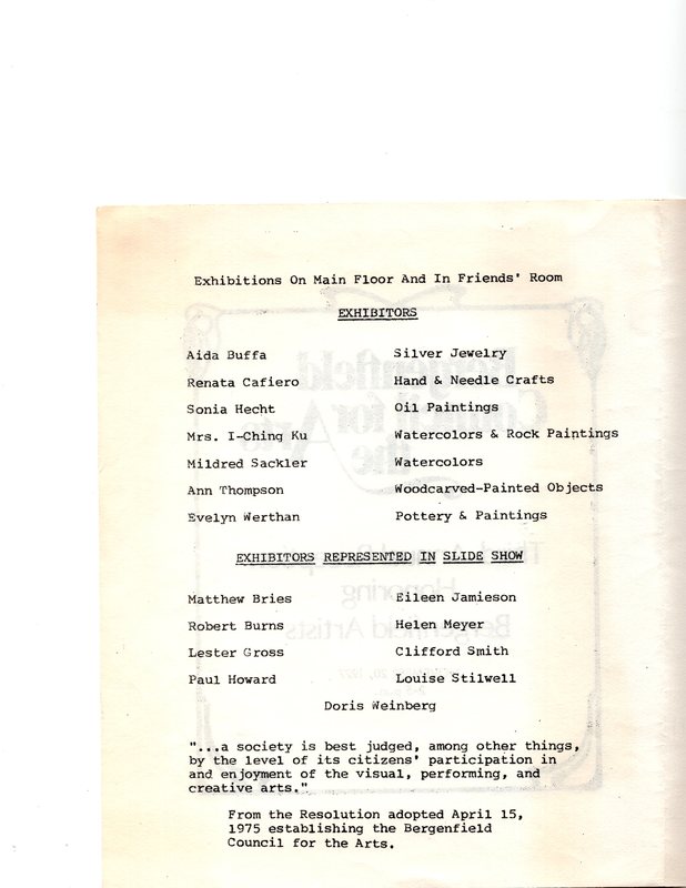 Third Annual Reception Honoring Bergenfield Artists, Nov. 20, 1977 P2.jpg