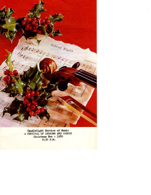 Community Church of Teaneck Candlelight Service of Music December 24, 1980 Page 1.jpg