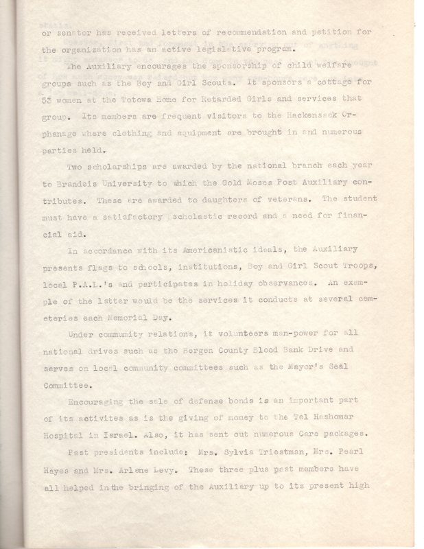 Gold Moses Post 654 of the Jewish War Veterans of the United States paper by Carol Moses 12.jpg