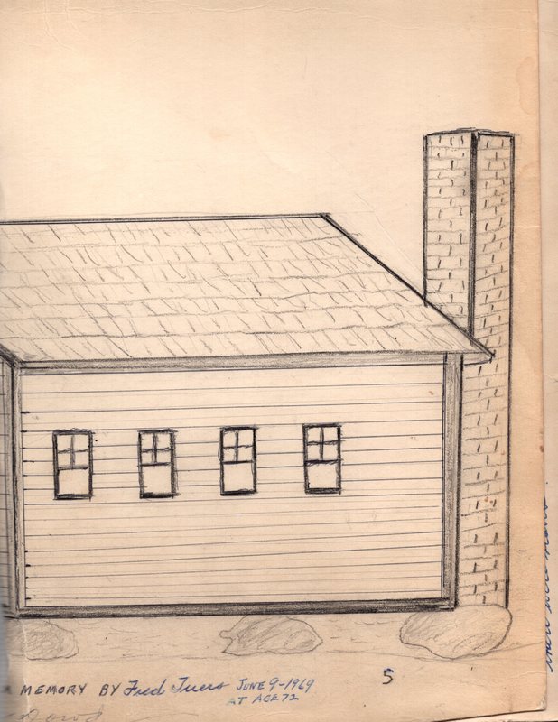 1 schematic 12 x 17 titled Negro Church Cedar St. Bergenfield NJ drawn from memory by Fred Tuers June 9 1969. Handwritten notes and hand drawn map on back 2.jpg