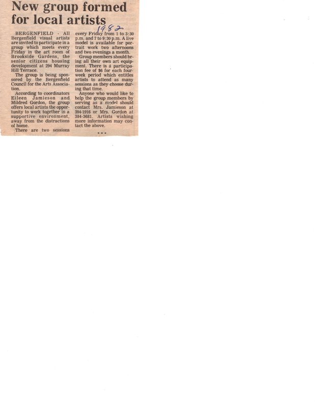 New Group Formed for Local Artists newspaper clipping undated.jpg