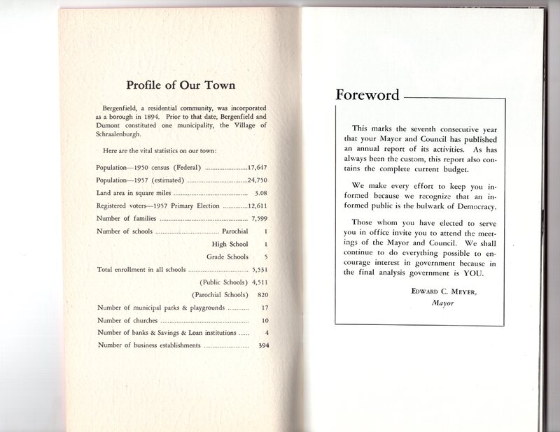 Bergenfield Reports to You 7th Annual Report By Your Mayor and Council 1957 Profile and Foreword.jpg