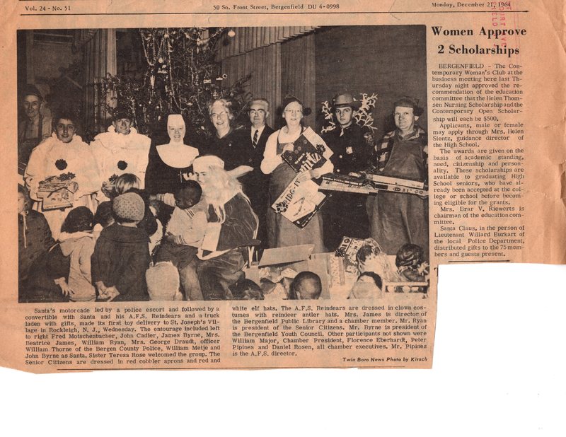 Santas Motorcade Twin Boro news newspaper clipping December 21 1964.jpg