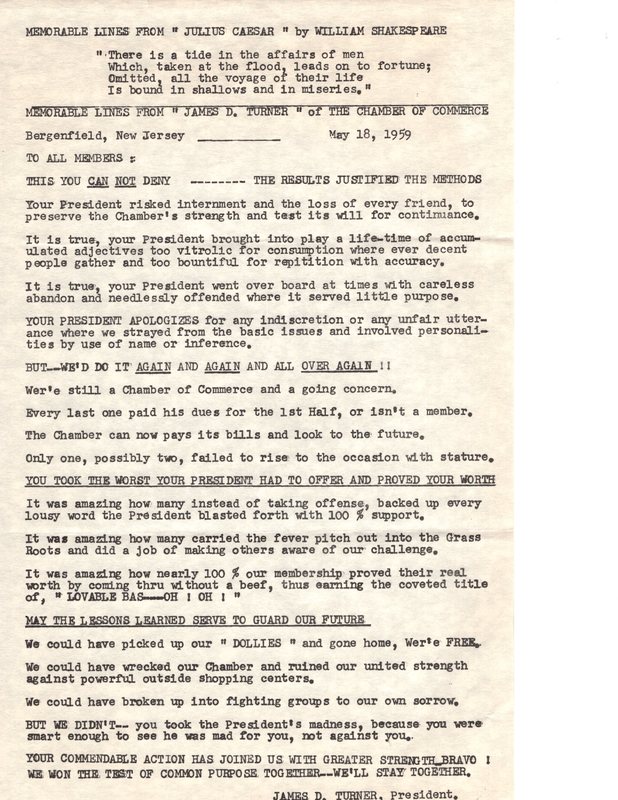 Memorable Lines from James D Turner of the Chamber of Commerce May 18 1959.jpg