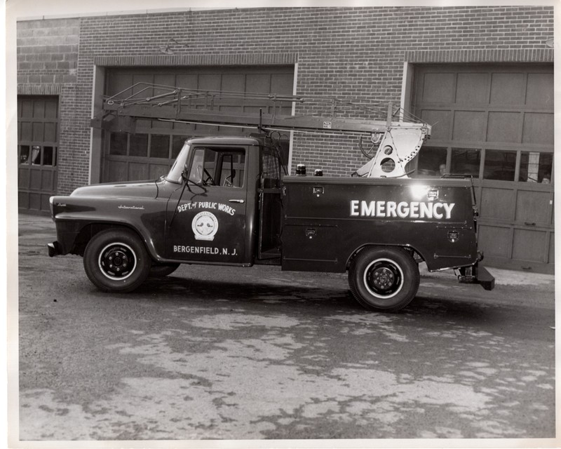 1 black and white photograph Public Works Department truck Jan 29 1959.jpg