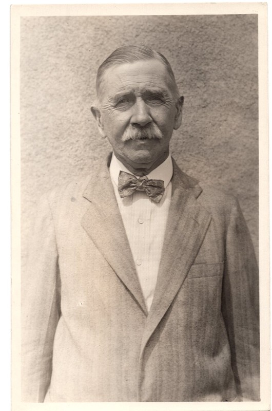 1 black and white photograph (3.25 x 5.25) Tax Assessor Abe Blomstrigen,1912-1934.jpg