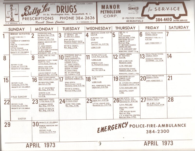 Bergenfield Report and Calendar 1973 April 2.jpg