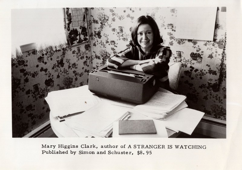 1 black and white photograph Mary Higgins Clark author of A Stranger is Watching undated.jpg