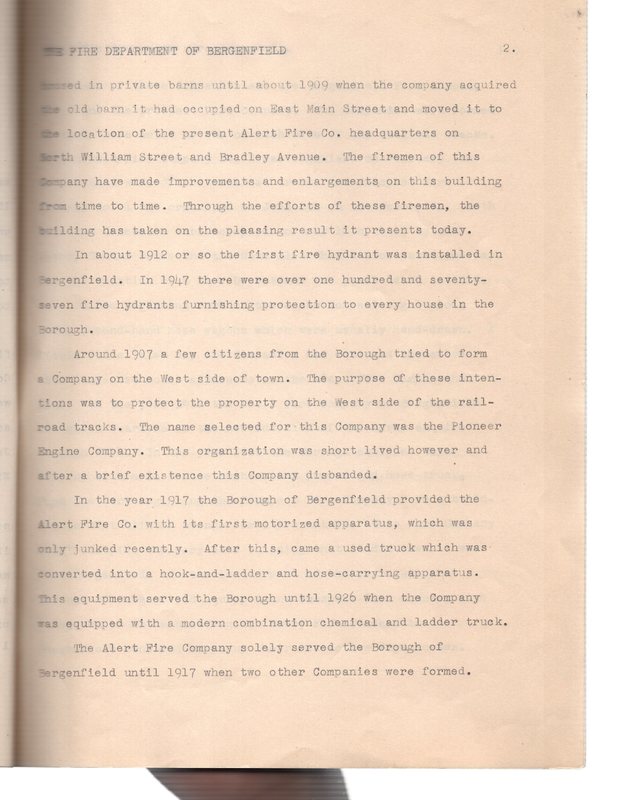 4 of 12 “The Fire Department of Bergenfield,” nine page typewritten report by Carolyn Hager, Undated.jpg