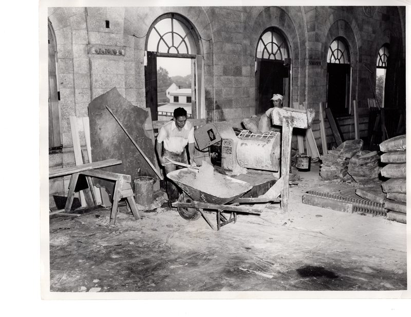 Black and white photograph 8 x 10 Renovation Council Chamber  Borough Hall 1956.jpg