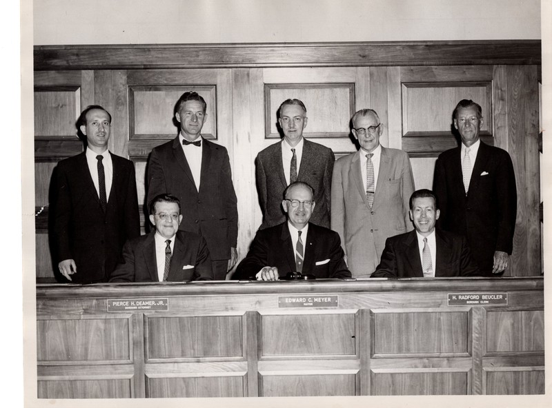 black and white photograph 8x10 Mayor and council pictured Benjamin Dudley Pierce Deamer William C. Puder John Regan Frank L Jones William Ryan etc. 2 of 3.jpg