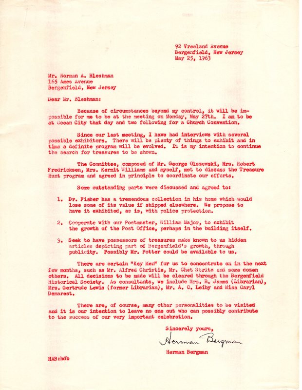 Herman Bergman Letter to Norman A Bleshman.jpg