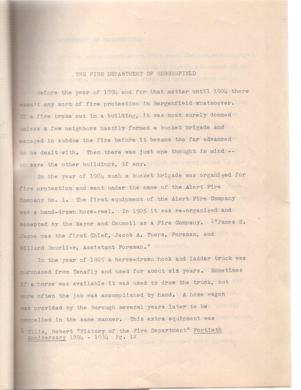 3 of 12 “The Fire Department of Bergenfield,” nine page typewritten report by Carolyn Hager, Undated.jpg