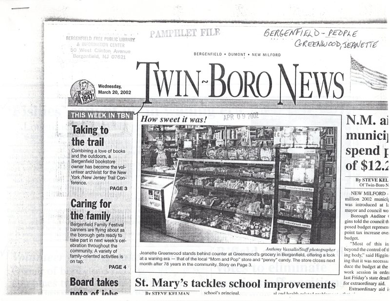 Fisherman Sadie and Max Greenwood Jeanette Fishies caught up in waning era Longtime Bergenfield gorcery store closing Twin Boro News march 20 2002 1.jpg