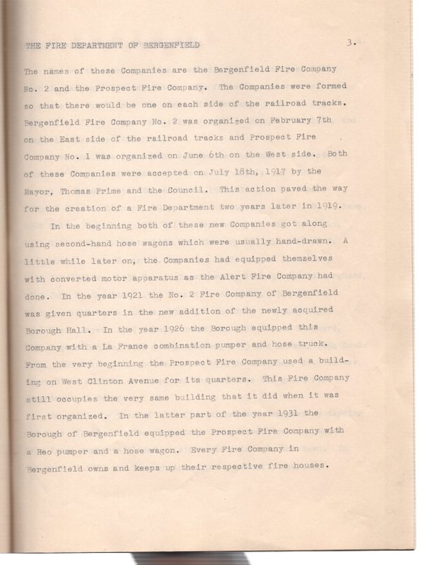 5 of 12 “The Fire Department of Bergenfield,” nine page typewritten report by Carolyn Hager, Undated.jpg