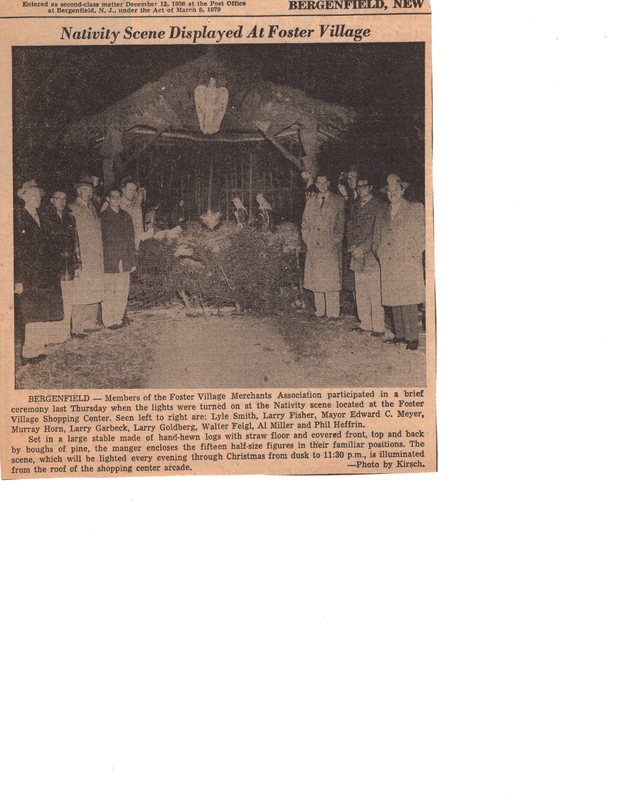 Nativity Scene Displayed at Foster Village newspaper clipping undated.jpg