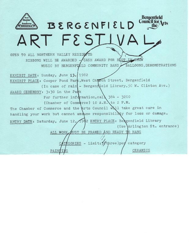 20th Annual Bergenfield Art Exhibition application June 13 1982 P1 top.jpg