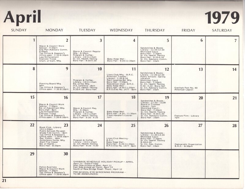 Bergenfield Borough Calendar 1979 April 2.jpg