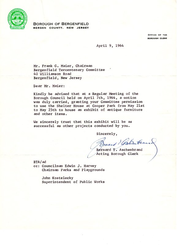 Borough Clerk Bernard T Aschenbrand Letter to Frank G Maier.jpg