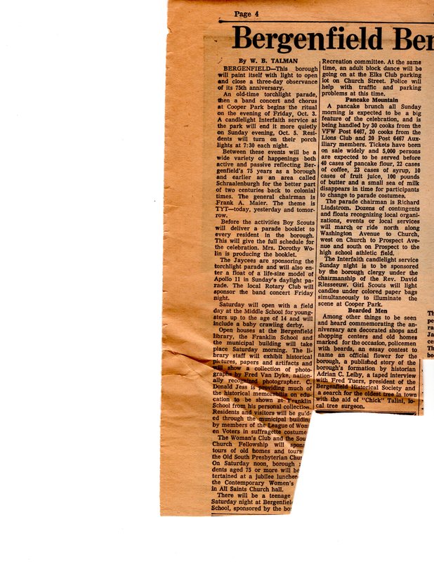 Bergenfield Bent on Banner Birthday newspaper clipping The Sunday Post Sept 21 1969 continued.jpg