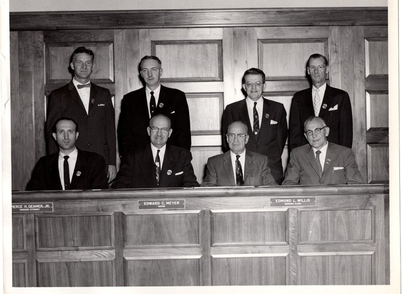 black and white photograph 8x10 Mayor and council pictured Benjamin Dudley Pierce Deamer William C. Puder John Regan Frank L Jones William Ryan etc. 3 of 3.jpg