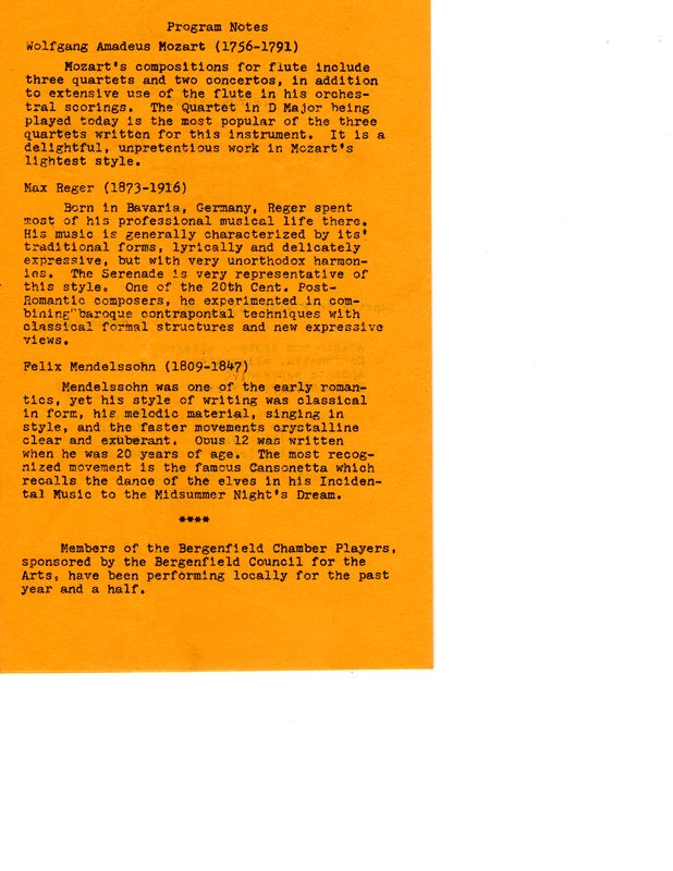 Program for the Bergenfield Chamber Players Concert at the Bergenfield Community Museum June 27 1981 Page 4.jpg