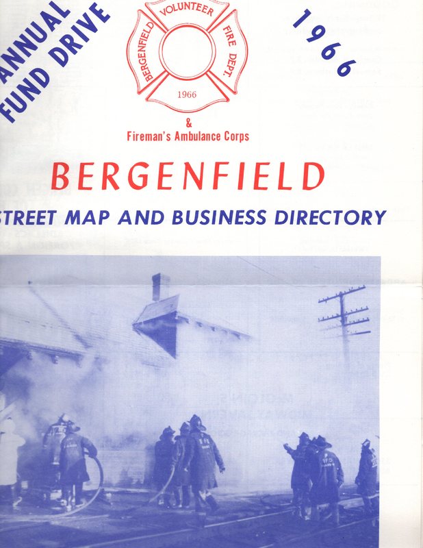 Bergenfield Volunteer Fire Dept and Ambulance Steet Map and Business Directory Fold out map 1966.jpg