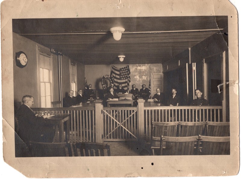 1 black and white photograph (8 ½ x 6) Mayor & Council Chamber, Borough Hall, 1920.jpg