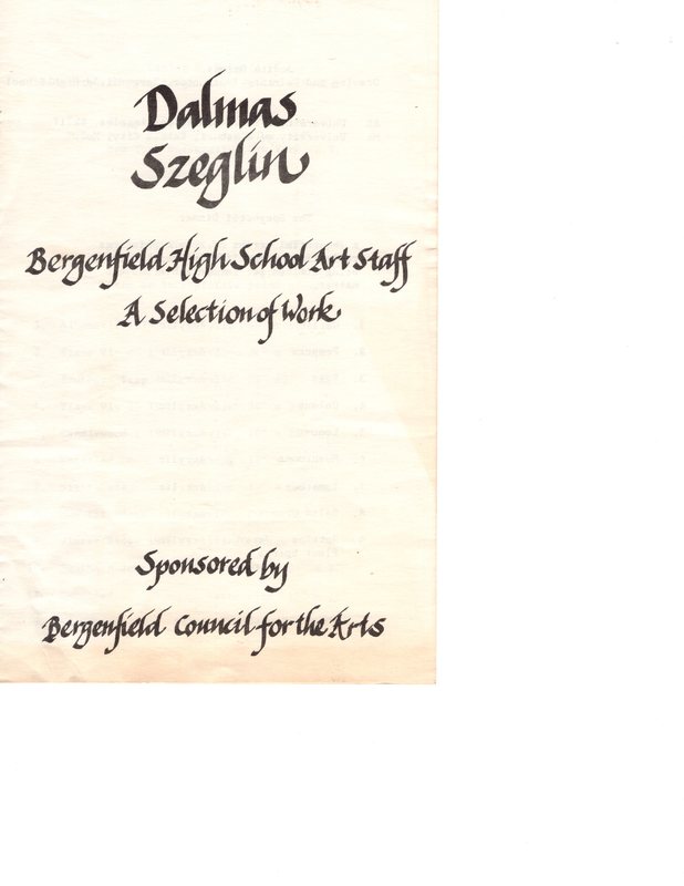 Dalmas Szeglin BHS Art Staff A Selection of Work program p1.jpg