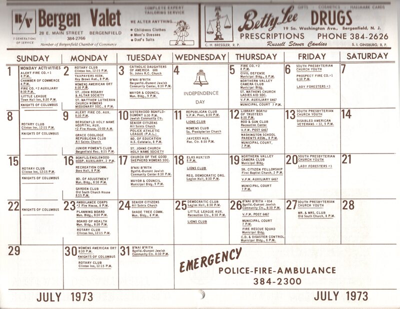 Bergenfield Report and Calendar 1973 July 2.jpg