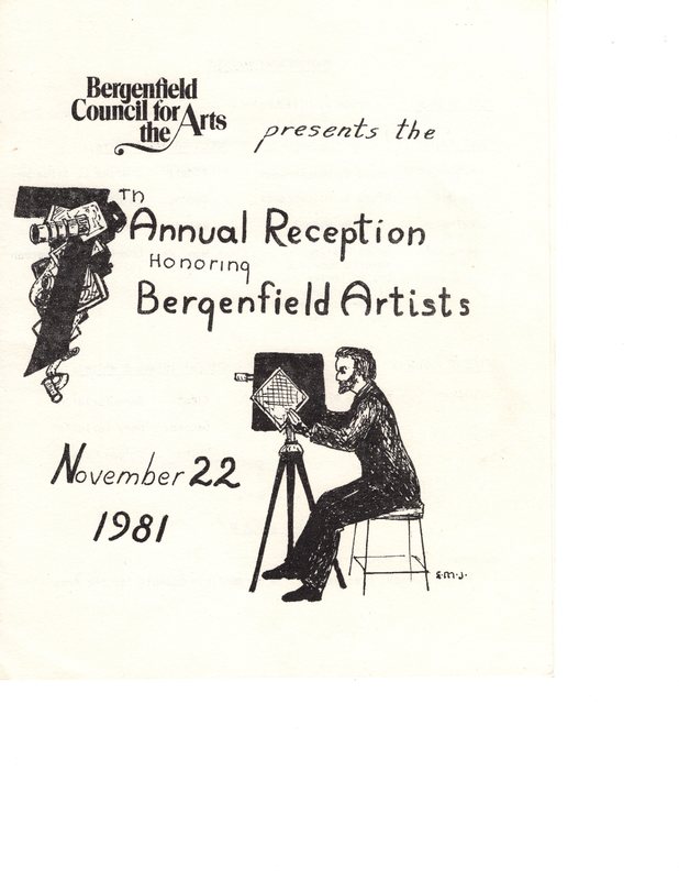 Annual Reception Honoring Bergenfield Artists program Nov 22 1981 p1.jpg