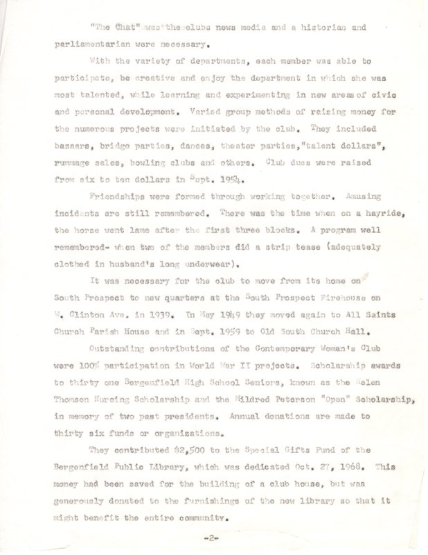 History of Bergenfield Contemporary Womans Club typewritten 2 pages Undated 2.jpg