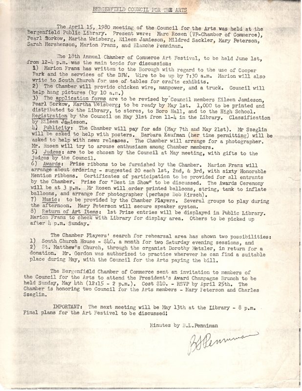 Bergenfield Council for the Arts minutes April 15 1980.jpg