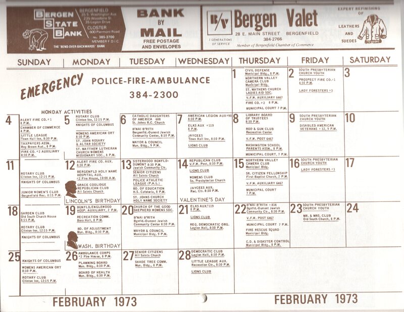 Bergenfield Report and Calendar 1973 February 2.jpg