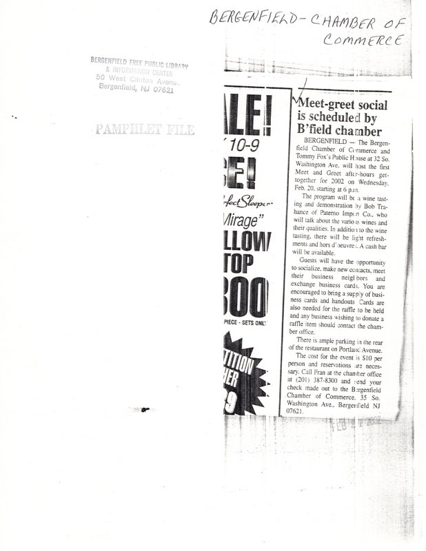 Meet Greet Social is Scheduled by Bfield Chamber newspaper clipping February 2002.jpg