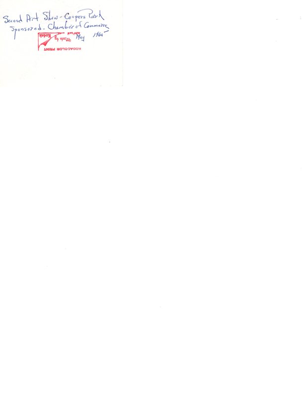 1 color photograph 3.5 x 2.5 Second Art Show 1965 back.jpg