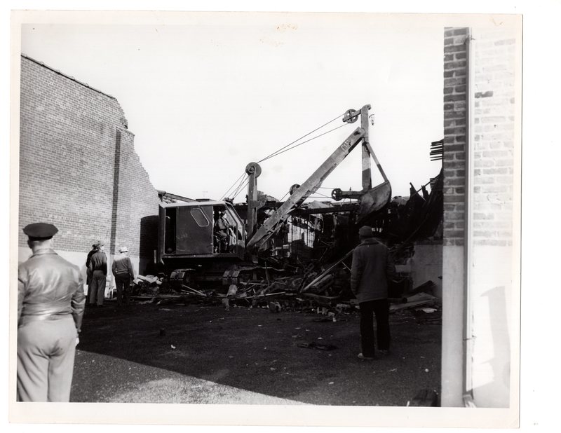 6 of 7 black and white photographs (8 x 10) four store fire Washington Avenue, Dec. 11, 1952.jpg