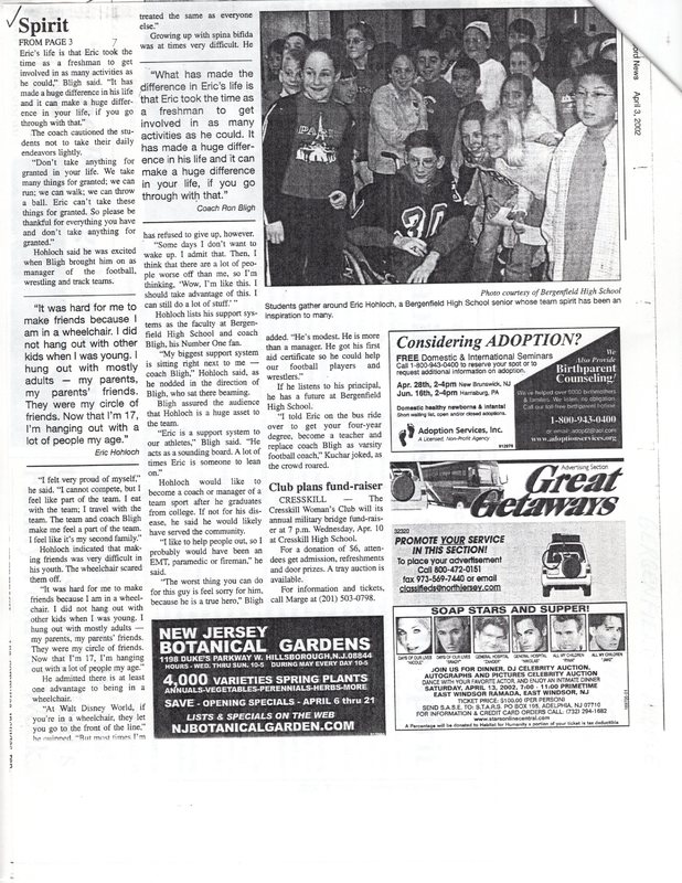 Hohloch Eric Disability fails to still BHS spirit April 3 2002 2.jpg