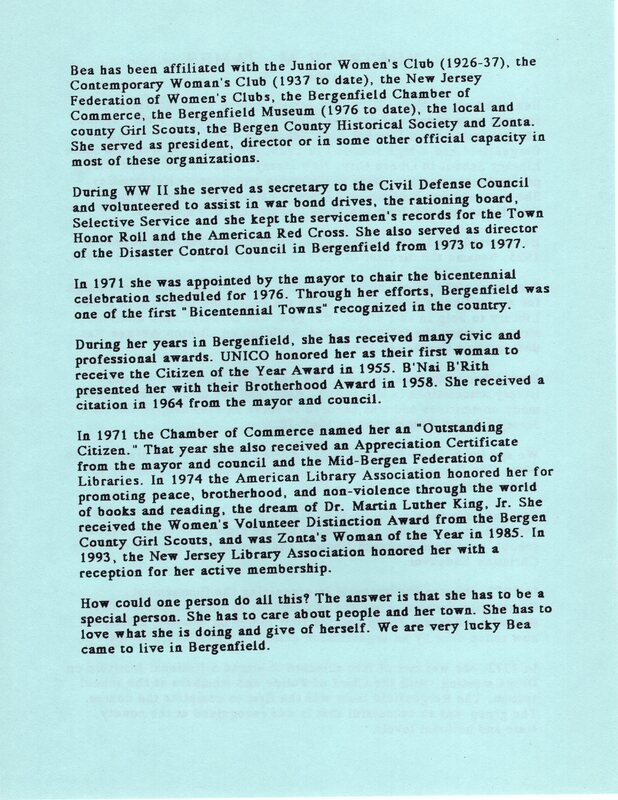 Bergenfield Hall of Fame list of first 30 HOF members foreward by Betty Schmelz and biographies 19.jpg