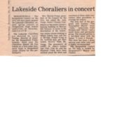 Lakeside Choraliers in Concert newspaper clipping Twin Boro News May 30 1984.jpg