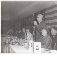 1 black and white photograph 8 x 10 Mayor Henry Theis retirement dinner for Chief Vehrkens Feb 28 1953.jpg